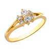 Picture of Six Stone Split Shank Ring Gold Plated