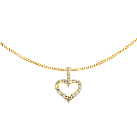 Picture of Bejeweled Open Heart Pendant Necklace