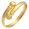 Picture of Simple CZ Overlap Bangle Gold Plated