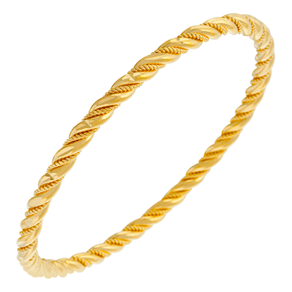 Picture of Mix Double Twisted Bangle Gold Plated (55mm)
