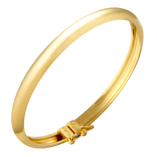 Picture of Classic Plain Bangle Gold Plated for Kids