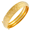 Picture of Floral Pattern Thick Bangle Gold Plated