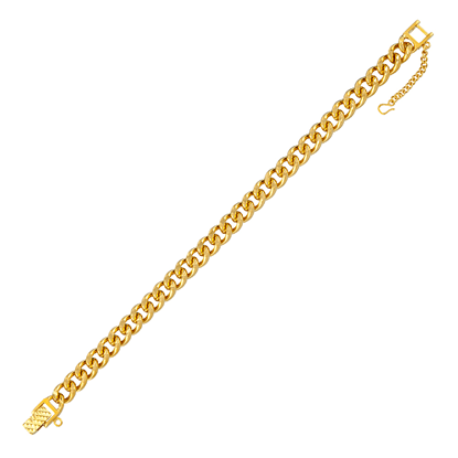 Picture of Classic Curb Chain Bracelet Gold Plated (Gajah Chain) (16.5cm)