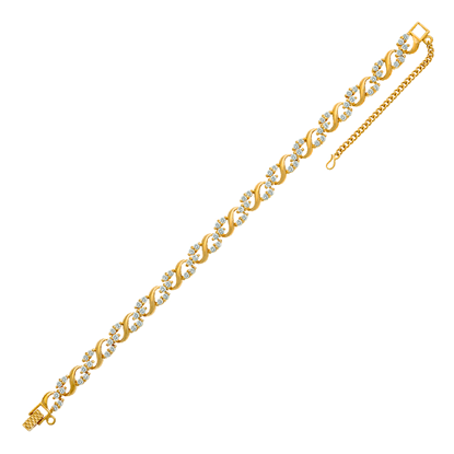 Picture of Petite CZ S-Shaped Infinity Link Bracelet Gold Plated (16.5cm)