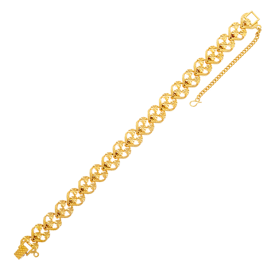 Picture of Forever Heart Link Bracelet Gold Plated (16.5cm)