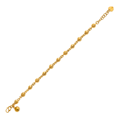 Picture of Minimalist Bead Ball Chain Bracelet Gold Plated for Kids (13.5-15cm)