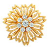 Picture of Blooming CZ Flower Brooch Gold Plated