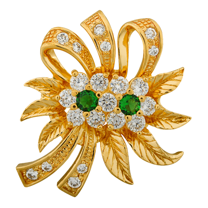 Picture of Petite Flower Corsage Brooch Gold Plated