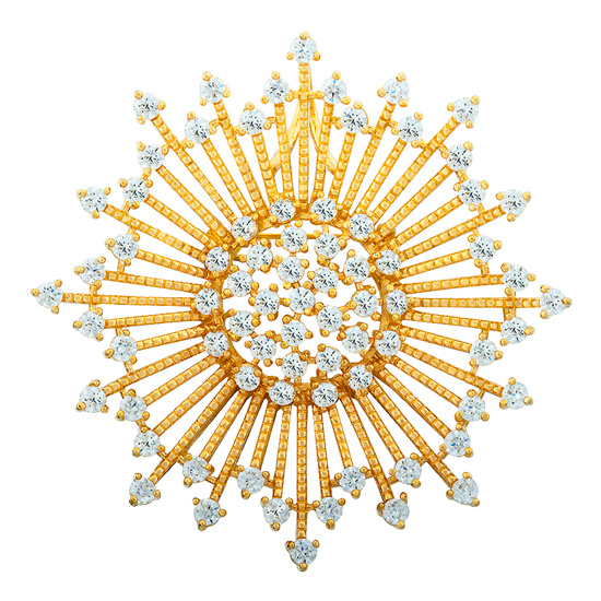 Picture of Brilliant Sunburst Brooch Gold Plated