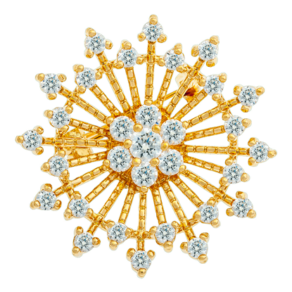 Picture of Petite Brilliant Sunburst Brooch Gold Plated