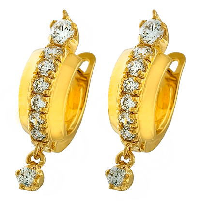 Picture of Channel Eternity Hoop Earrings Gold Plated