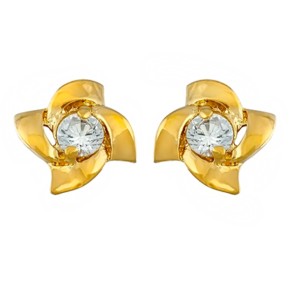 Picture of Windmill Flower Stud Earrings Gold Plated