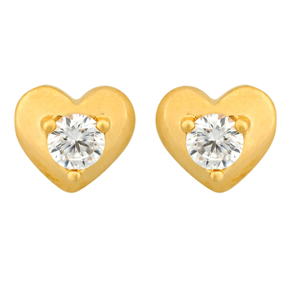 Picture of Petite Heart Stud Earrings Gold Plated