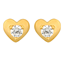 Picture of Petite Heart Stud Earrings Gold Plated