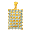 Picture of Medium CZ Rectangular Pillow Pendant Gold Plated