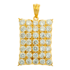 Picture of Large CZ Rectangular Pillow Pendant Gold Plated