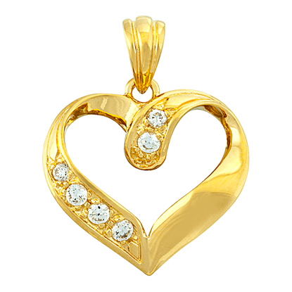 Picture of Twist Open Heart Pendant Gold Plated