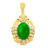 Picture of Vintage Green CZ Pendant Gold Plated