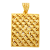 Picture of Rectangular Lattice Heart Pendant Gold Plated