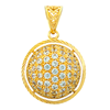 Picture of Vintage Medallion Half Ball Pendant with Flower Filigree