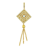 Picture of Geometric Rhombus CZ Drop Pendant Gold Plated