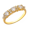 Picture of Modern Half Eternity Ring Gold Plated
