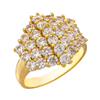Picture of Vintage CZ Cluster Signet Ring Gold Plated