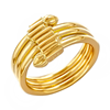 Picture of Simple Layered Coil Ring Gold Plated