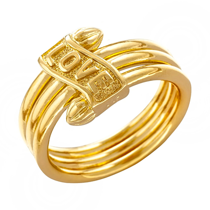 Picture of Love Spiral Coil Wrap Ring Gold Plated