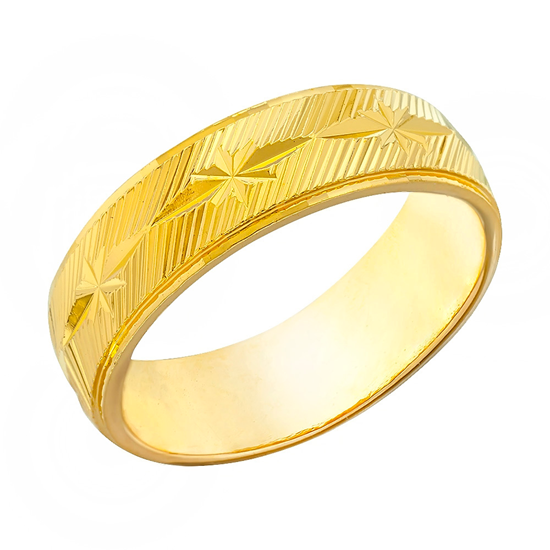 Picture of Bold Vintage Star Ring Band Gold Plated