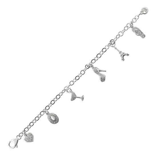 Picture of Fashion Lover Chain Bracelet Rhodium Plated