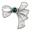 Picture of Ruffle Bow Brooch Rhodium Plated