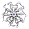 Picture of Large Layered Flower Brooch Rhodium Plated