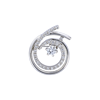 Picture of Small Interlocking CIrcles Brooch Rhodium Plated