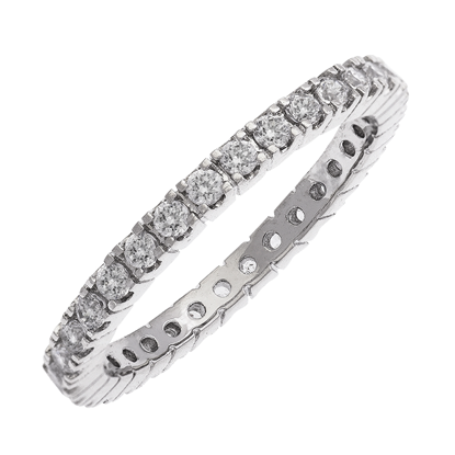 Picture of Full Eternity Ring Rhodium Plated Stackable