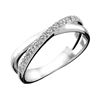 Picture of Cross Over Ribbon Bow Ring Rhodium Plated