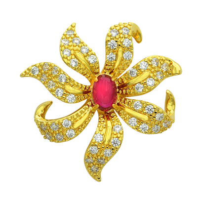 Picture of Delicate Lily Flower Brooch Gold Plated