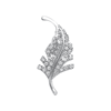 Picture of Small CZ Feather Brooch Rhodium Plated