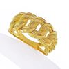 Picture of Bold Double Link Chain Ring Band Gold Plated