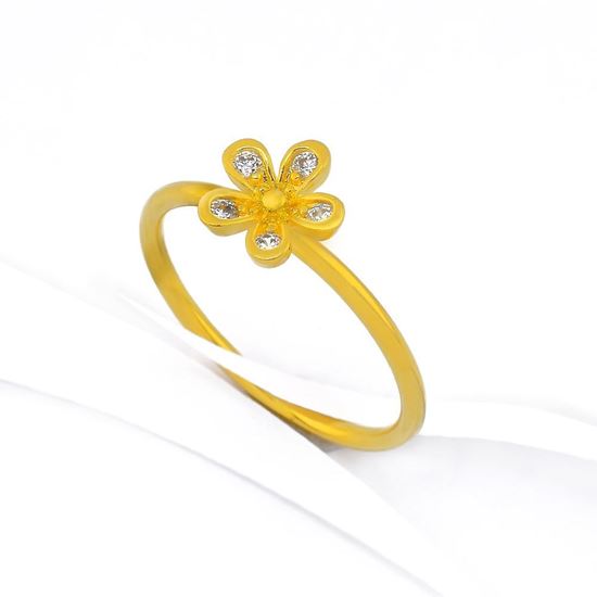 Picture of Daisy Flower Stackable Ring Gold Plated