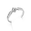 Picture of Solitaire Twist Channel Engagement Ring Rhodium Plated