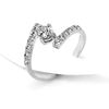 Picture of Solitaire Bypass Engagement Ring Rhodium Plated