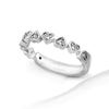 Picture of Band of Hearts Stacking Ring Rhodium Plated