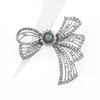 Picture of Ruffle Bow Brooch Rhodium Plated