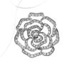 Picture of Pave CZ Rose Flower Brooch Rhodium Plated