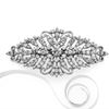 Picture of Rhombus Floral  Leaf Brooch Rhodium Plated
