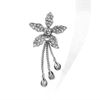 Picture of Small CZ Orchid Brooch Rhodium Plated