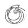 Picture of Large Interlocking CIrcles Brooch Rhodium Plated