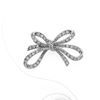 Picture of Small Double Ribbon Bow Brooch Rhodium Plated
