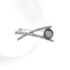 Picture of Small Criss Cross Brooch Rhodium Plated